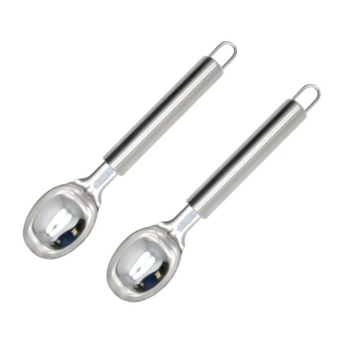 Set de 2 cuillères à glace inox Fackelmann Elemental