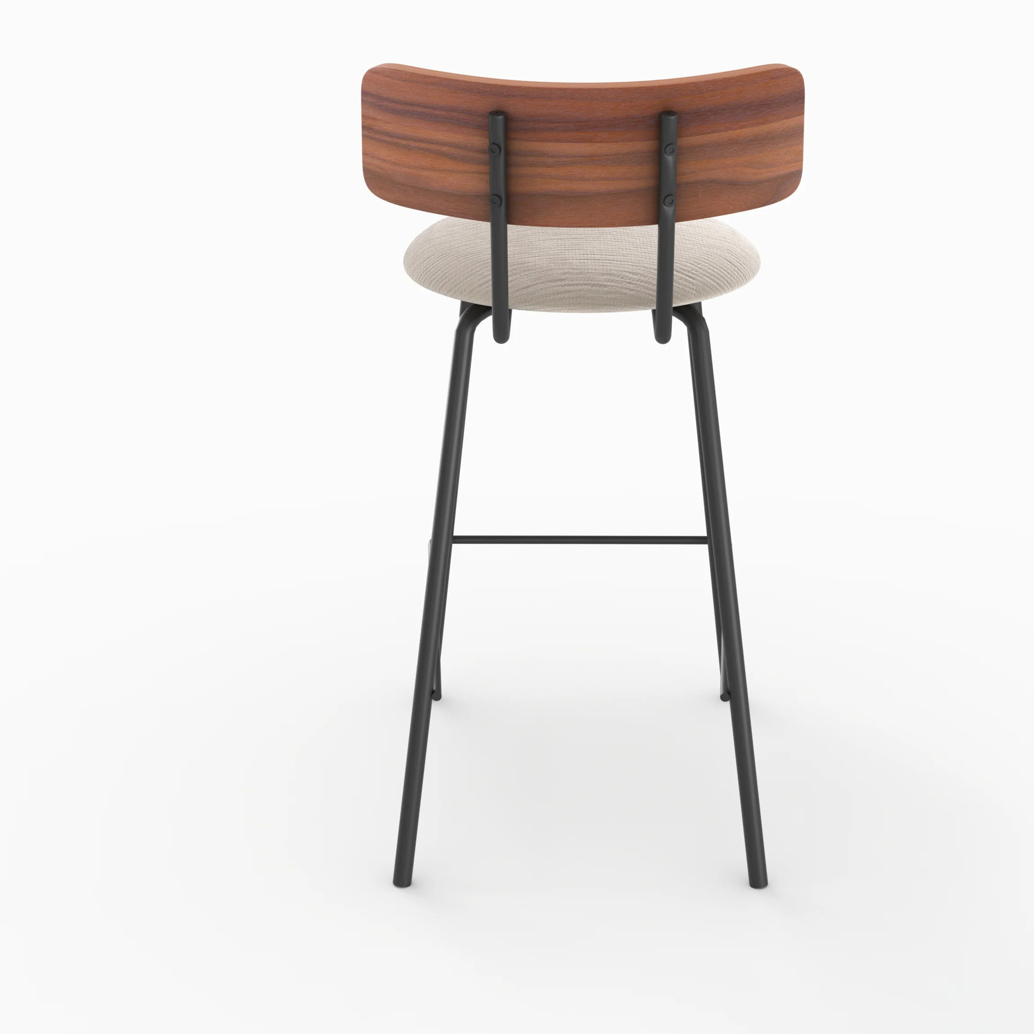 Lot de 2 chaises pour îlot central 64 cm en tissu beige - Alize