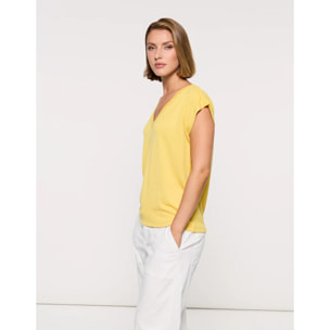 Camiseta Manga Corta Mostaza - Imara