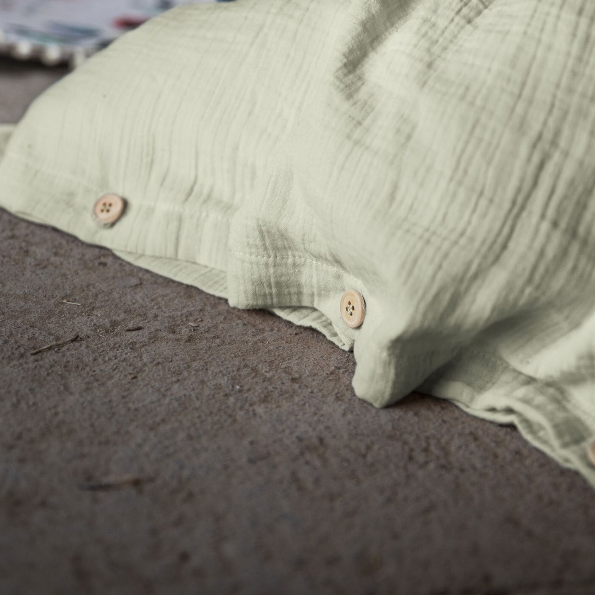 Housse De Couette 100% gaze De Coton Vert D'eau