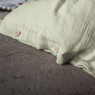 Housse De Couette 100% gaze De Coton Vert D'eau
