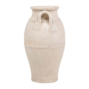 Florero Ceramica Beige 27x27x50 Cm