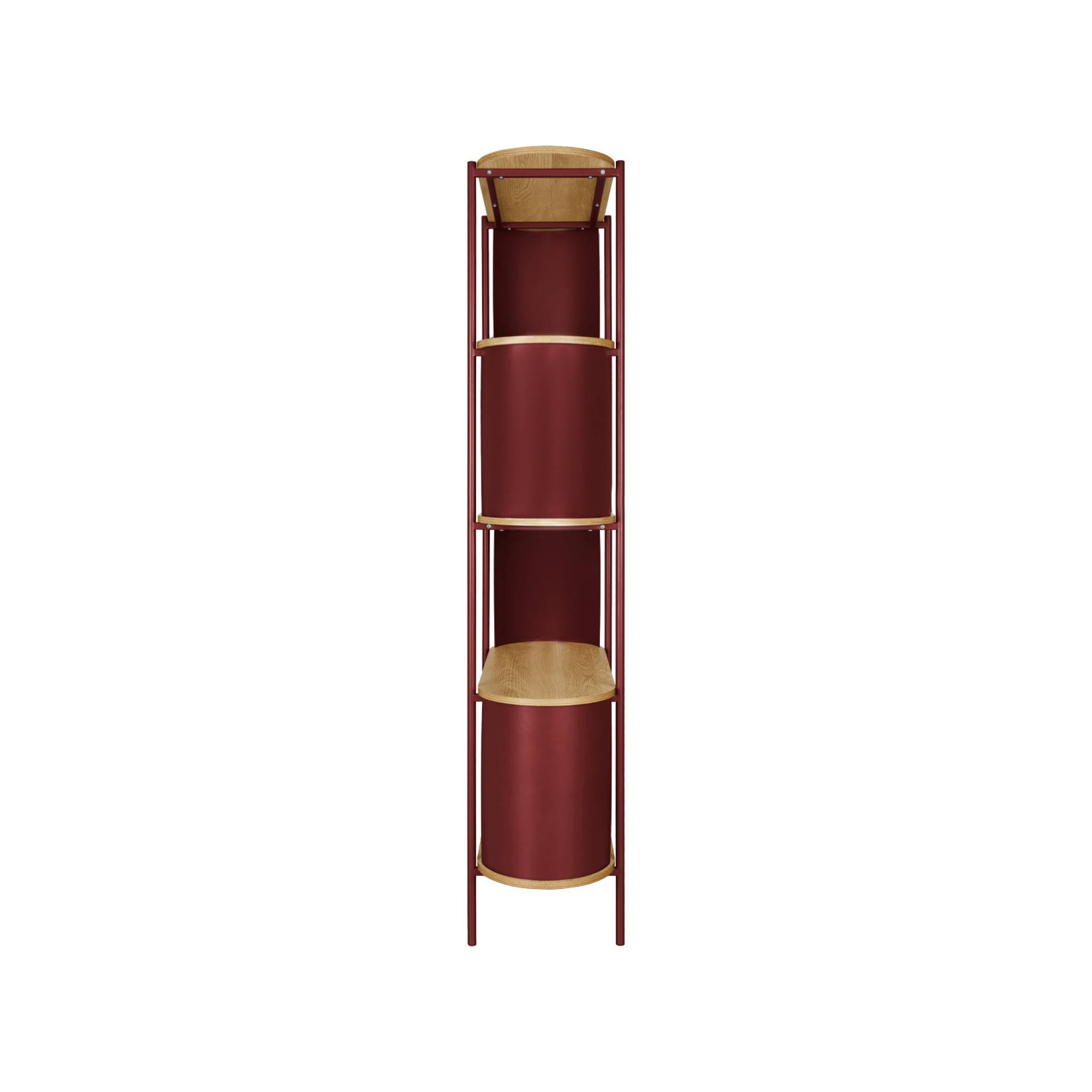 Etagère bibliothèque métal courbé et décor bois 5 niveaux MOLTO