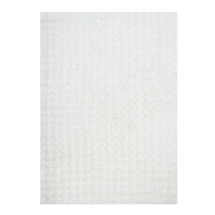 Tapis d'intérieur bubble 100% polyester blanc BUMPY. 120 x 160 cm