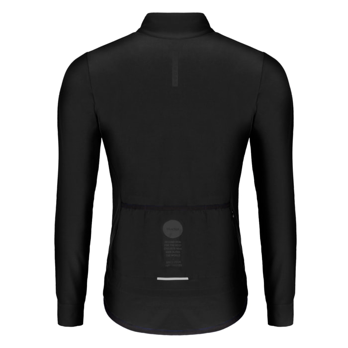 Chaqueta ciclista hombre manga larga negro