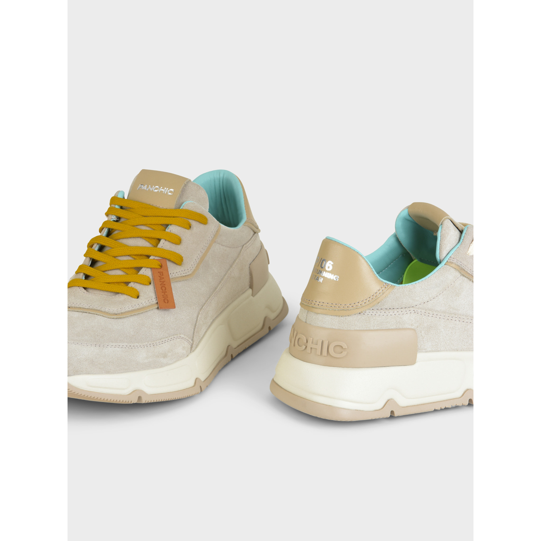 SNEAKER HOMBRE P06 DE ANTE Y PIEL NIEBLA