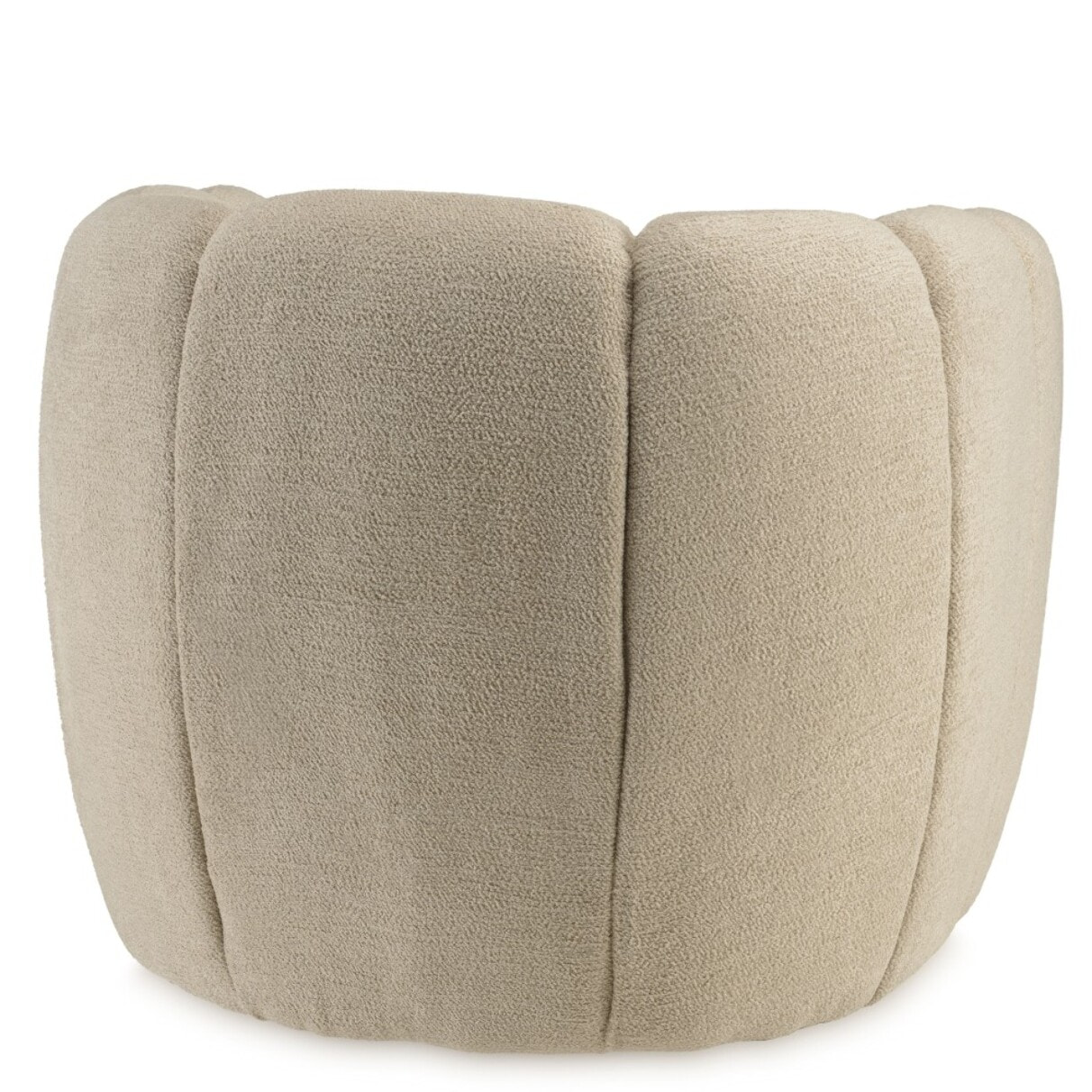 AGATHE - Fauteuil rembourré en tissu beige
