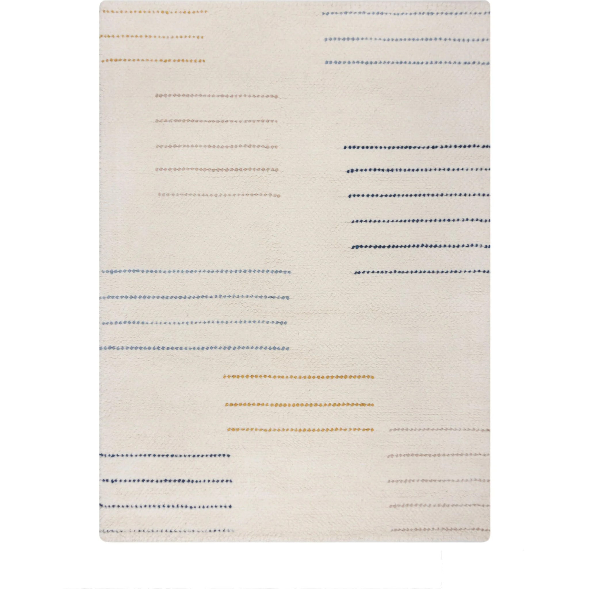 Tapis en laine bleu DOTTIE GEOMETRIC Bleu
