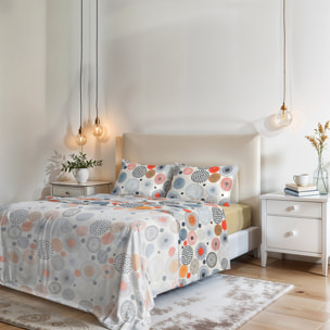 COMPLETO LETTO FANTASY, 100% Microfibra - ACQUERELLO