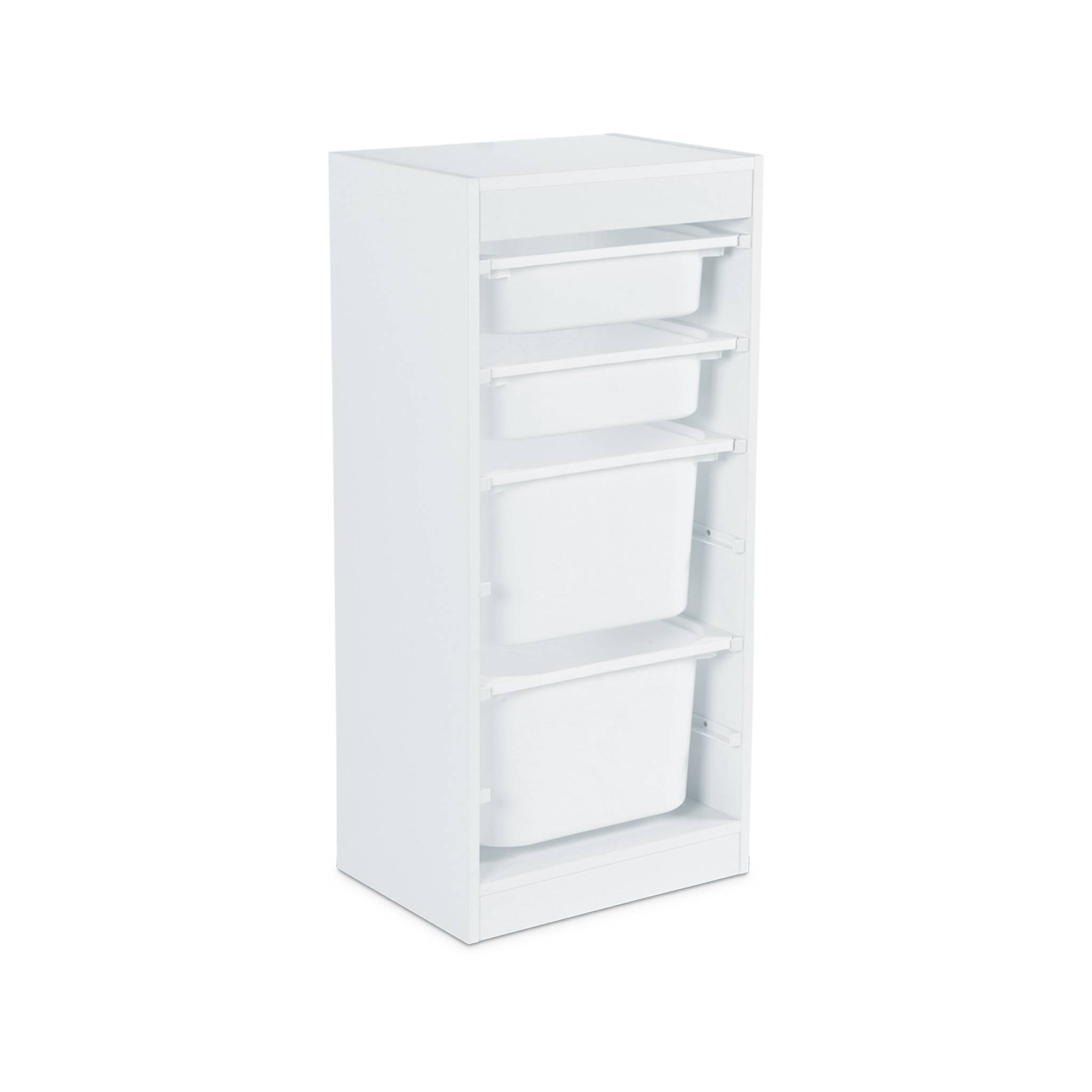 Meuble de rangement blanc enfant 4 bacs de rangement