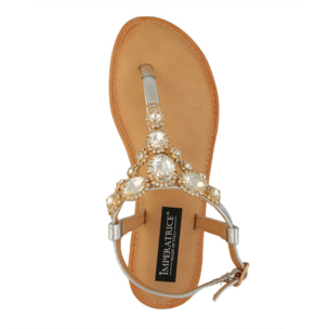 Sandali infradito con dettagli gioiello