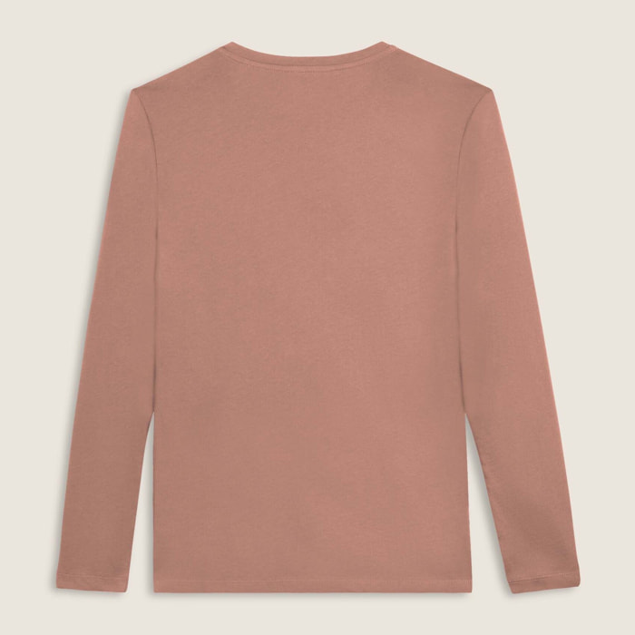 T-shirt comfort manica lunga con retro stampato