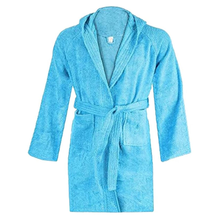 INTRECCI Accappatoio Bambino e Bambina, Accappatoio Spugna di Cotone, Assorbente, Morbido, per Pelli Sensibili, Certificato Oeko-Tex.