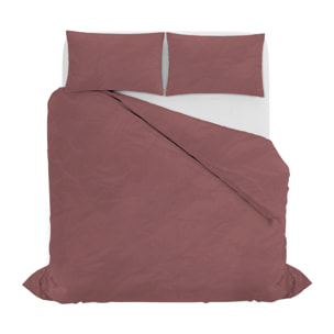 PARURE COPRIPIUMINO WATER WASHED, 100% Microfibra, No Stiro - ROSSO CORALLO
