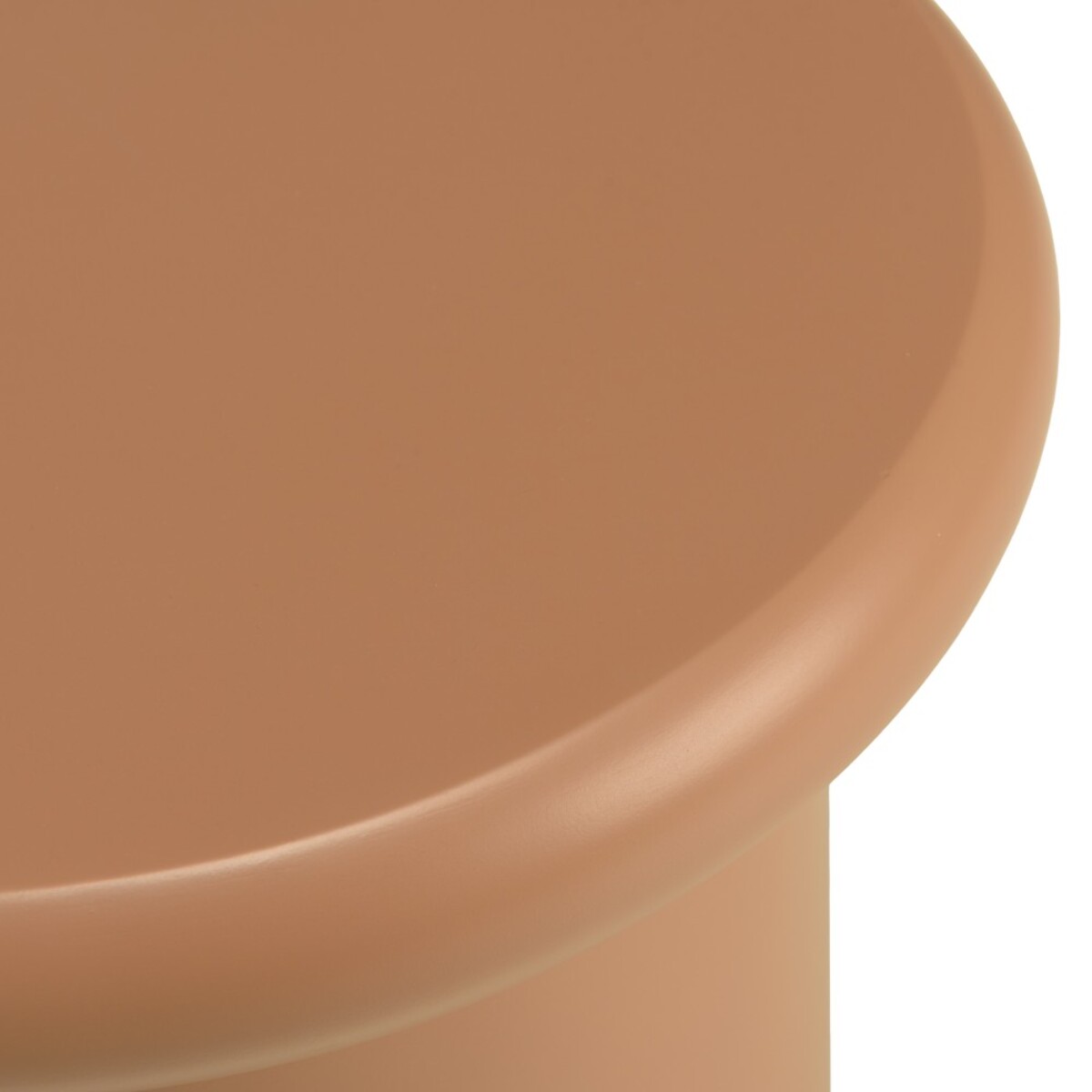 AGATHE - Table d'appoint ronde en bois peint marron D40cm