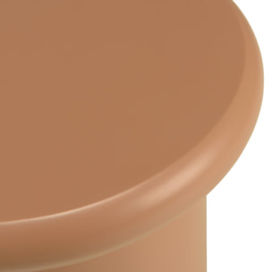 AGATHE - Table d'appoint ronde en bois peint marron D40cm