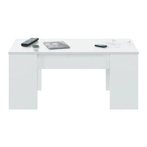 Mesa De Centro Elevable Flow 45x100x50 Cm Blanco Artik