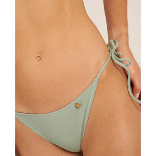 Braga de bikini con lazos en tejido piqué