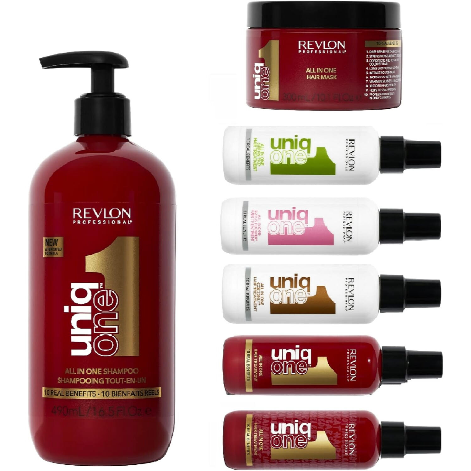 UniqOne - Shampooing et Après-Shampoing 10 Bienfaits Rouge Classique