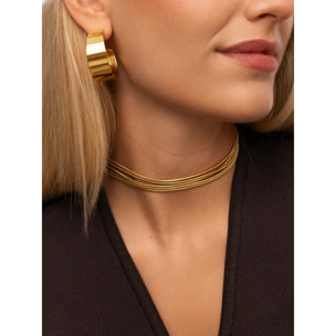 Collana Cleopatra in Acciaio Placcato Oro