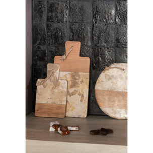 J-Line planche à fromage rectangulaire Marbre - pierre - beige/naturel - large