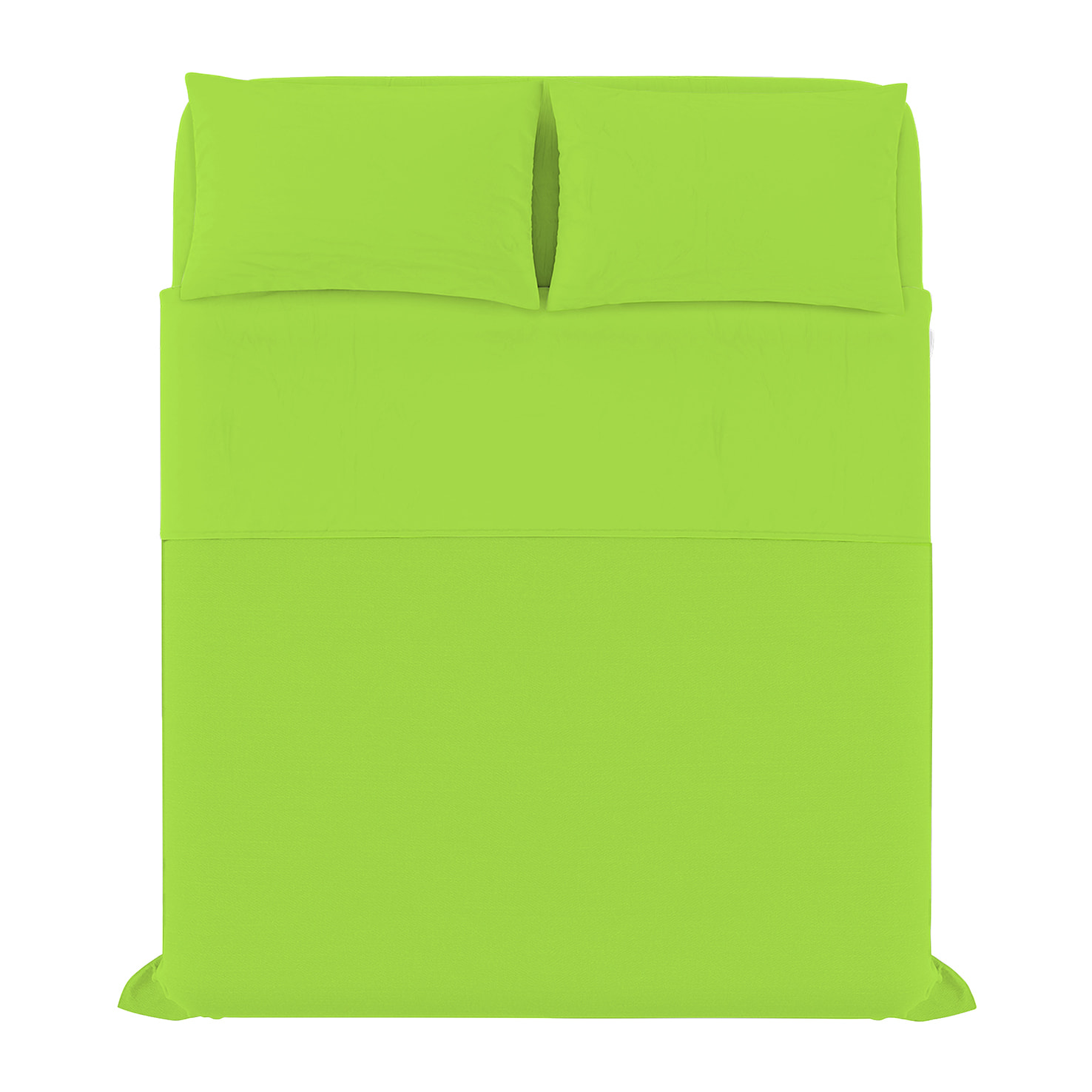 COMPLETO LETTO ELEGANT, 100% Microfibra, No Stiro - VERDE MELA