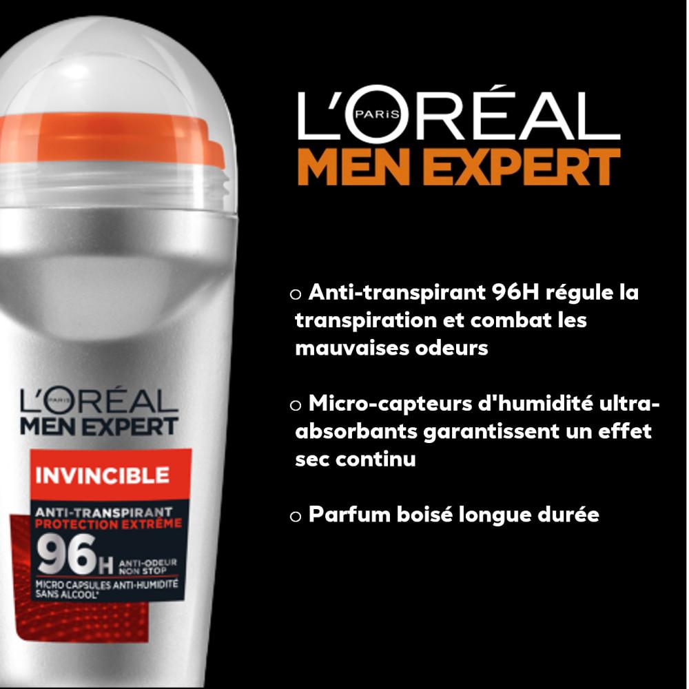 Lot de 6 - L'Oréal Men Expert Invincible 96H Déodorant Bille 50ml