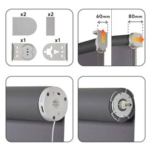 Estor motorizado BLACKOUT PRO Gris
