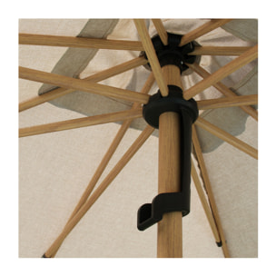 Parasol droit Ø2,4m - effet bois - gris anthracite - RUBIS