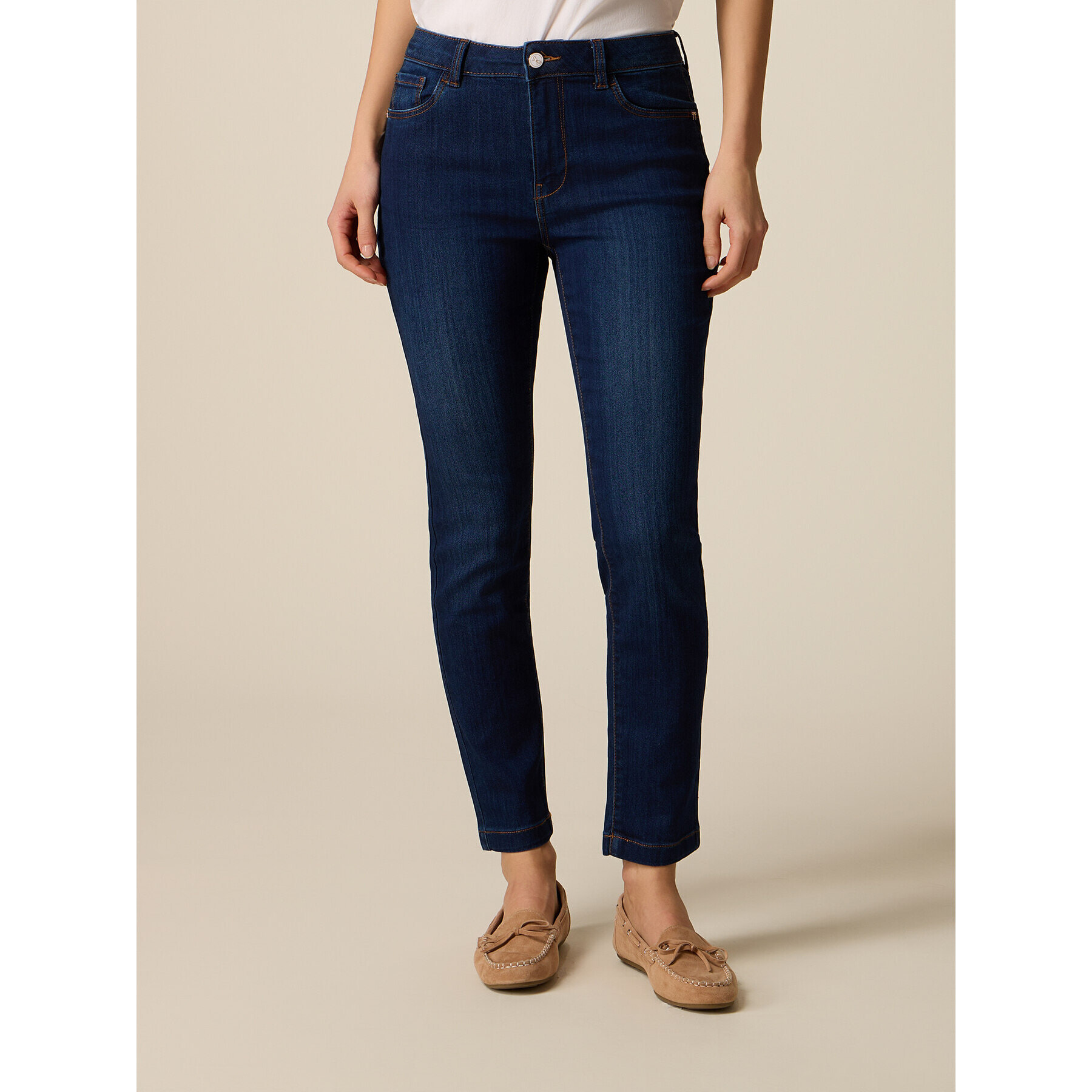 Oltre - Jeans skinny con rivetti decorativi - Blu