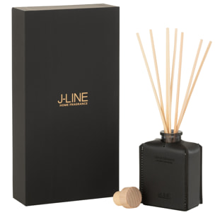 J-Line Bâtonnets parfumés - cuir - noir -100ml