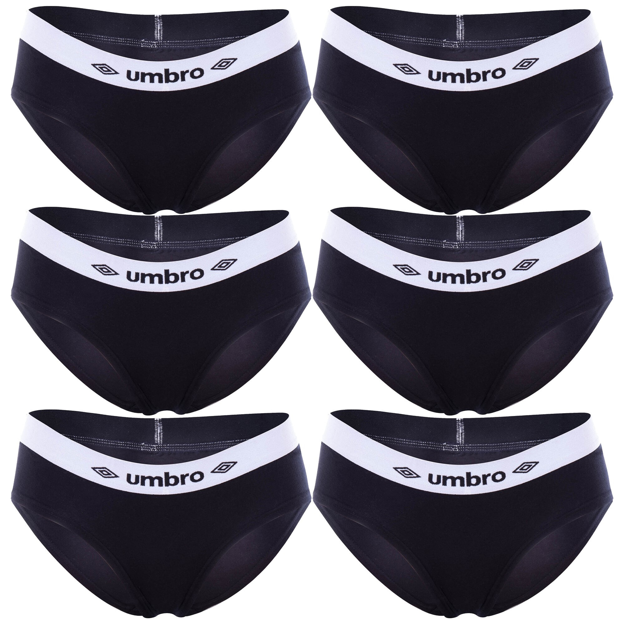 Pack 6 slips deportivos UMBRO negro