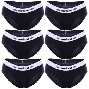 Pack 6 slips deportivos UMBRO negro