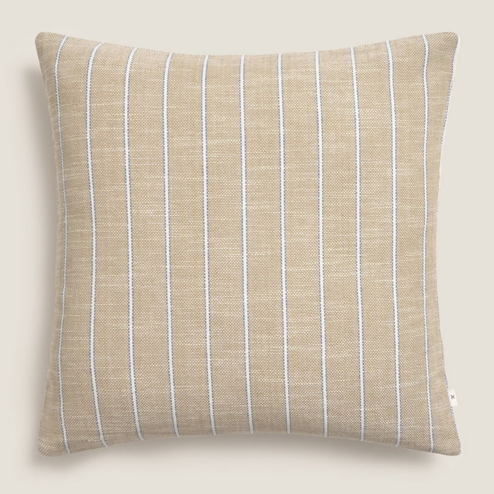 Funda de cojín de algodón rayas Dremcur color marron beige Algodón