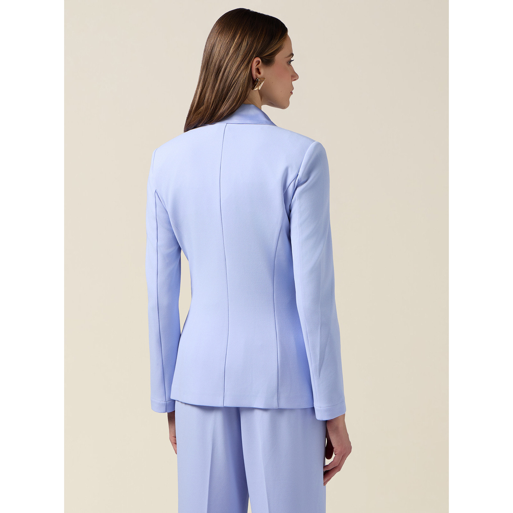 Oltre - Blazer doppiopetto con bottoni foderati - Azzurro