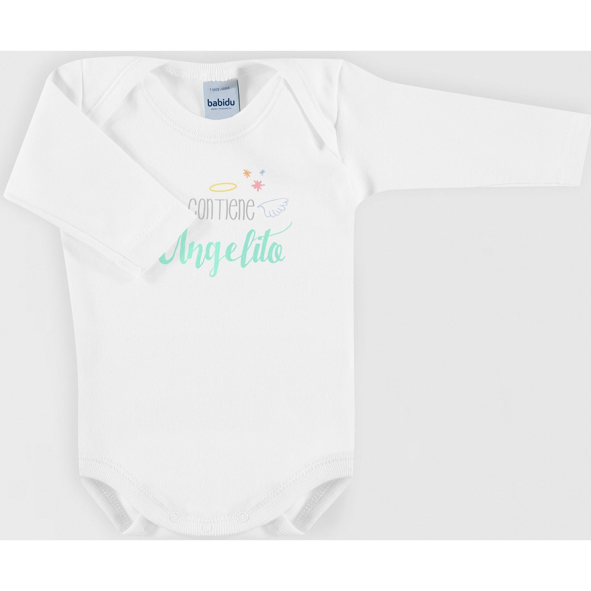 Body bebé manga larga frases americano