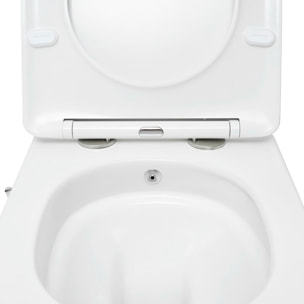 Fusion WC japonais suspendu sans bride, chasse d'eau Vortex + abattant SoftClose, blanc (SATFUS11BFC)