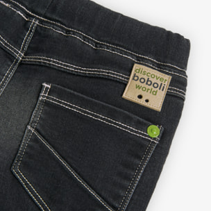 PantalÃ³n denim para niÃ±o liso de color negro, Camiseta, niÃ±a