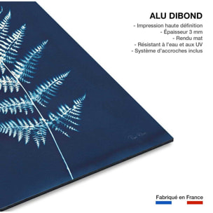 Tableau fleurs Duo fougères bleues Tableau alu Dibond