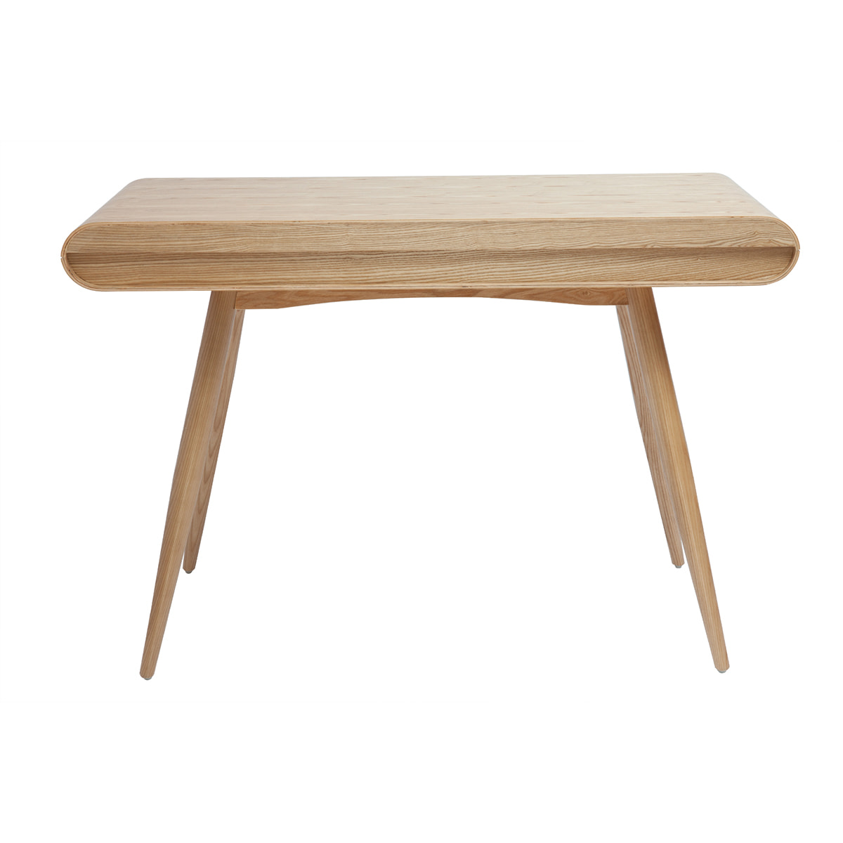 Bureau avec rangements 2 tiroirs scandinave bois clair L120 cm BJORG