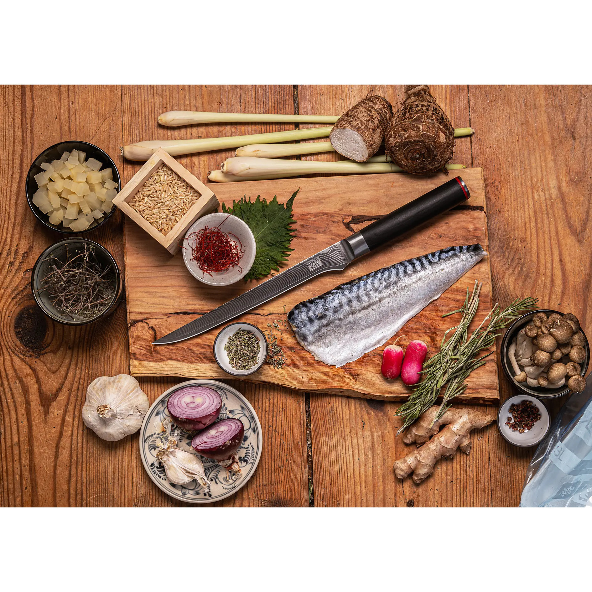 Coltello per sfilettare | acciaio damasco | L: 20 cm