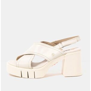 Sandalias con tacón 1990 NAPPA CREAM / EIVISSA color Cream