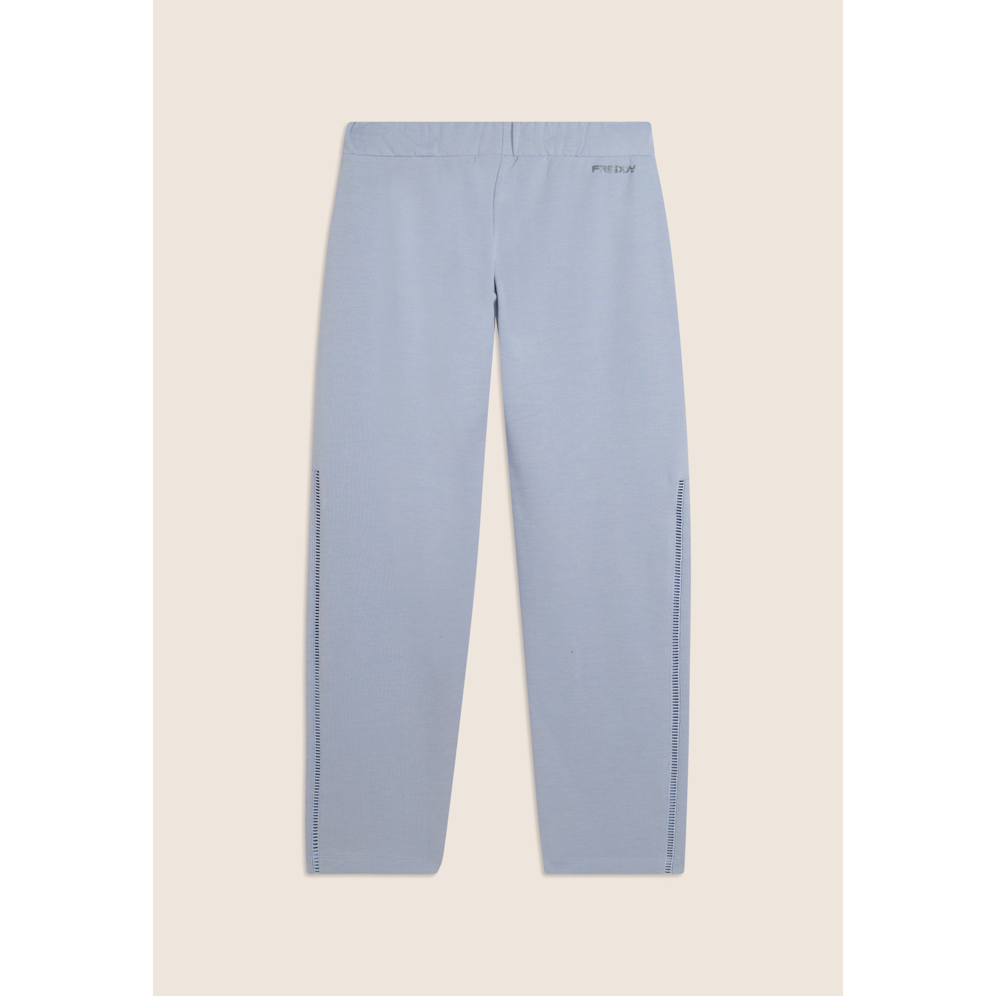 Pantaloni Sportivi con Gamba Dritta e Ricamo Traforato