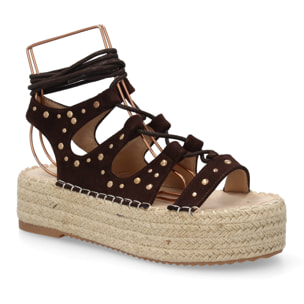 Sandalia plataforma romana mujer elegante