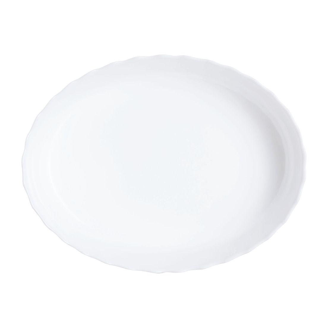 Plat à four ovale blanc 22X17cm Smart Cuisine Trianon 250°C - Luminarc - Opale culinaire extra léger et résistant