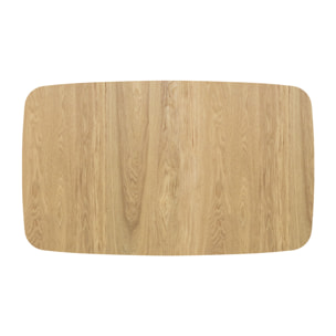 Table rectangulaire Oman 4/6 personnes extensible en bois clair 150/180 cm