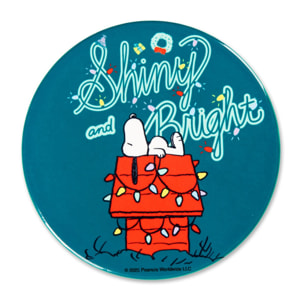 Set 6 Sottobicchieri Excelsa - Peanuts Shiny And Bright, Dolomite Multicolore con Parte Inferiore in Sughero