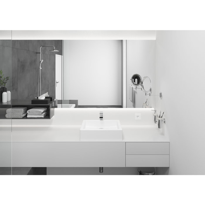 Mitigeur lavabo Vernis Shape 190 chromé sans tirette ni vidage