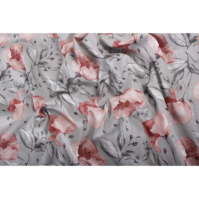 Drap housse satin de coton imprimé Floral