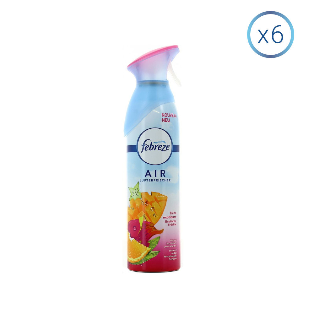 6 Aérosols Fruits Exotiques, Désodorisant Febreze 300 ml